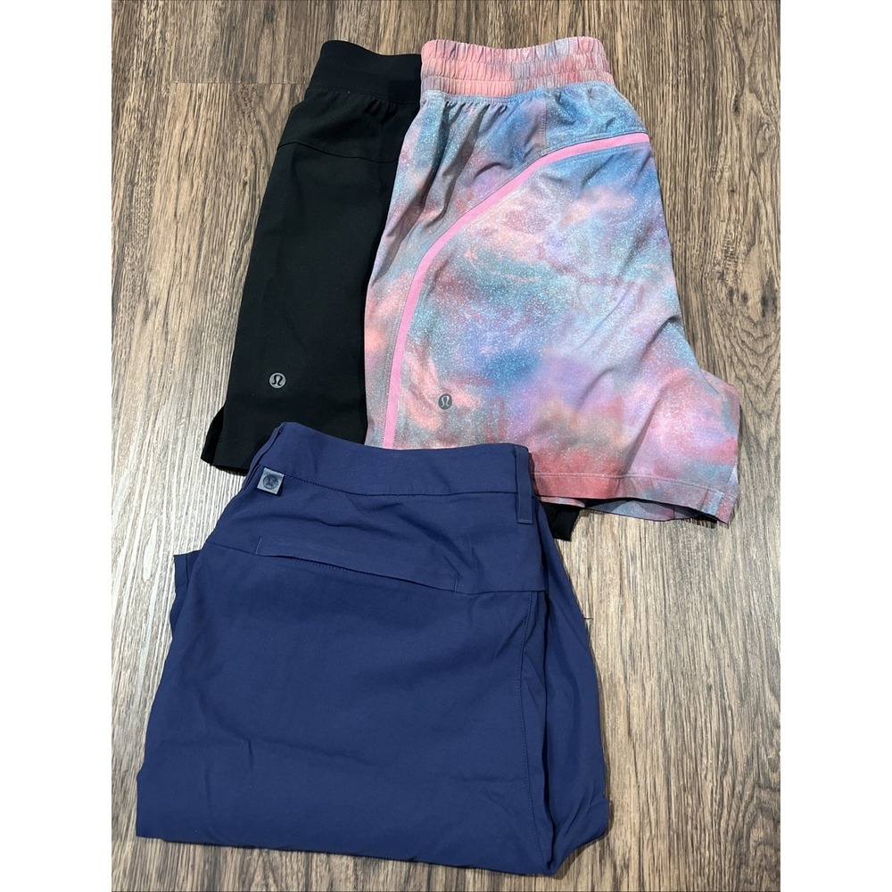 Lululemon Shorts Mens Size M-32 Drawstring Active Pockets Lot Of 3 Pieces